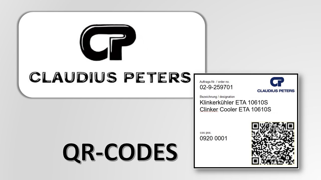 QR Codes verbunden mit dem CP PORTAL - [GER] - YouTube Claudius Peters Group