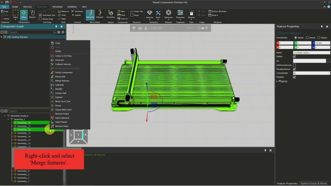 Visual Components Feature: Explode & Merge in Modeling