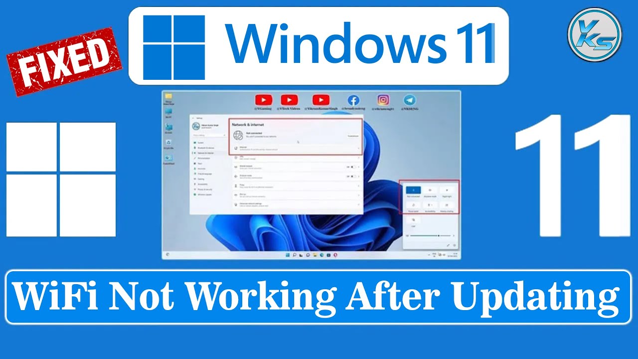 How To Fix WiFi Not Working After Updating Windows 11 - YouTube