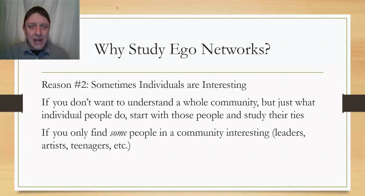 Why Study Ego Networks?