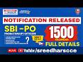 🔥 SBI PO 2026 Notification Released | 1500 Vacancies Announced 📝 Apply Now! | Sreedhar's CCE