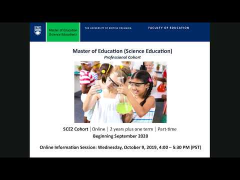 UBC Info Session - Master of Education in Science Education