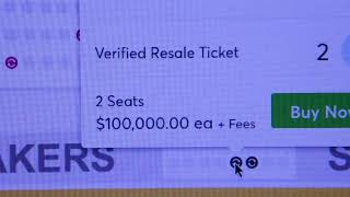 Outrageous Prices Ticketmaster Lakers LeBron James Game Ticket $100,000 LA CA USA 2023