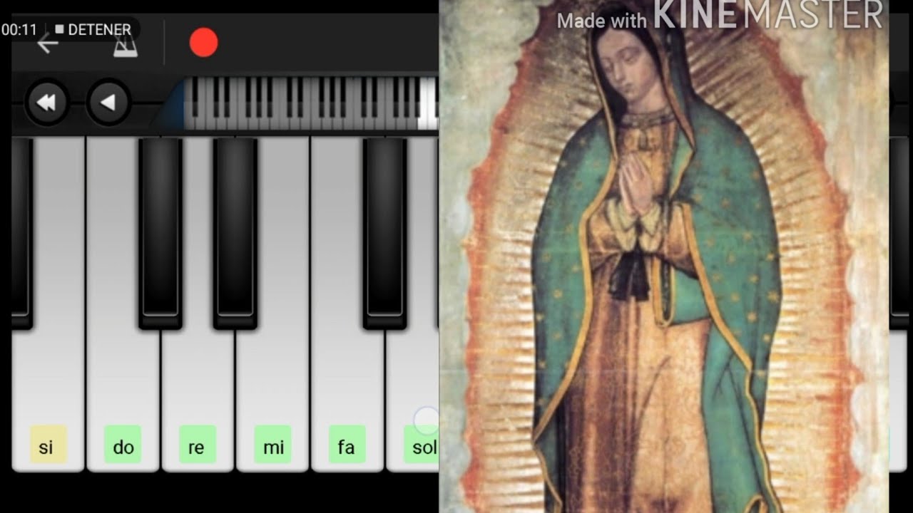 LA GUADALUPANA TUTORIAL PIANO FACIL - YouTube