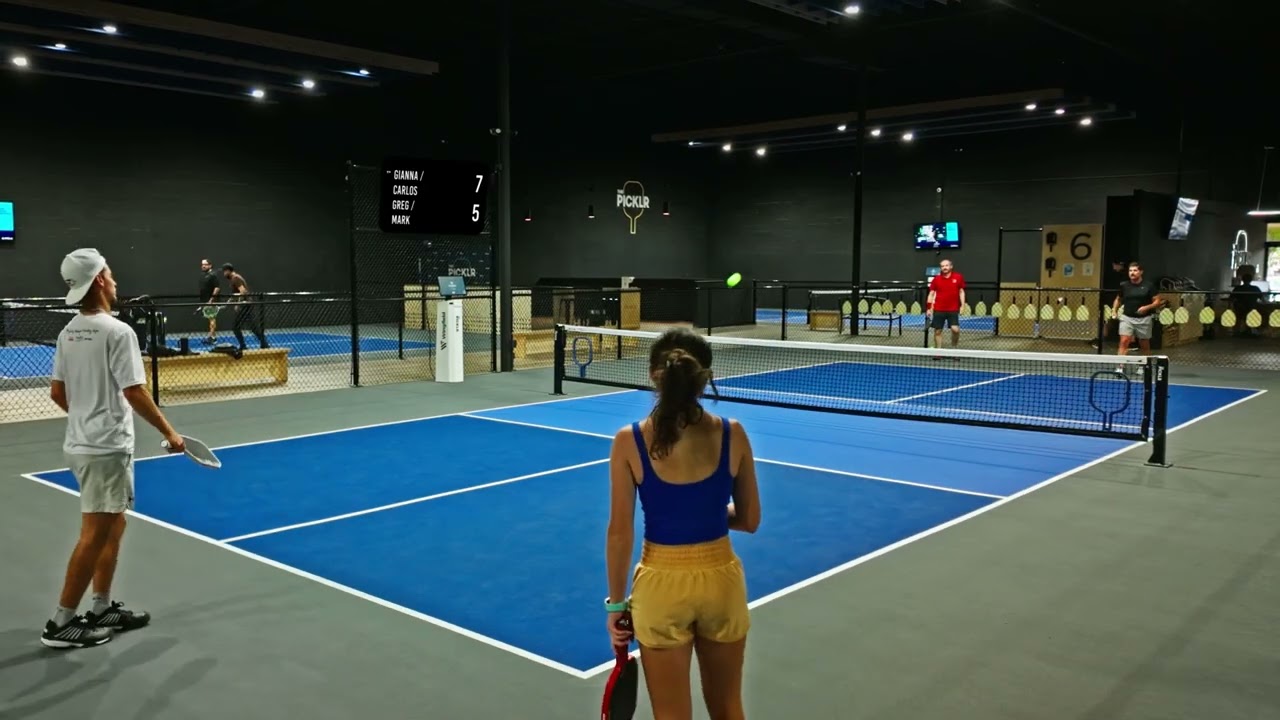 Seniors Mens vs Youngsters Mixed in Aggressive Pickleball Game