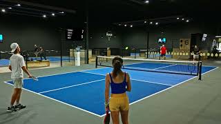 Seniors Mens vs Youngsters Mixed in Aggressive Pickleball Game