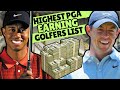 10 Highest PGA Earning Golfers of All Time - Tiger Woods vs Modern Stars!