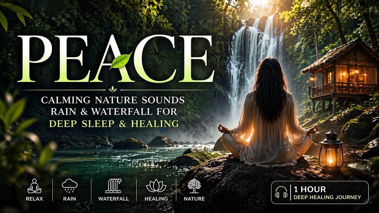 Calming Nature Sounds 🌿 Rain & Waterfall for Deep Sleep & Healing - YouTube