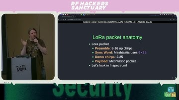 DEF CON 33 - RF Village - Meshtastic Under the Microscope From Chirps to Chat - Allan Riordan Ball