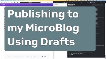 How I use Drafts to publish my Microblog to my Website - For Conduit 43