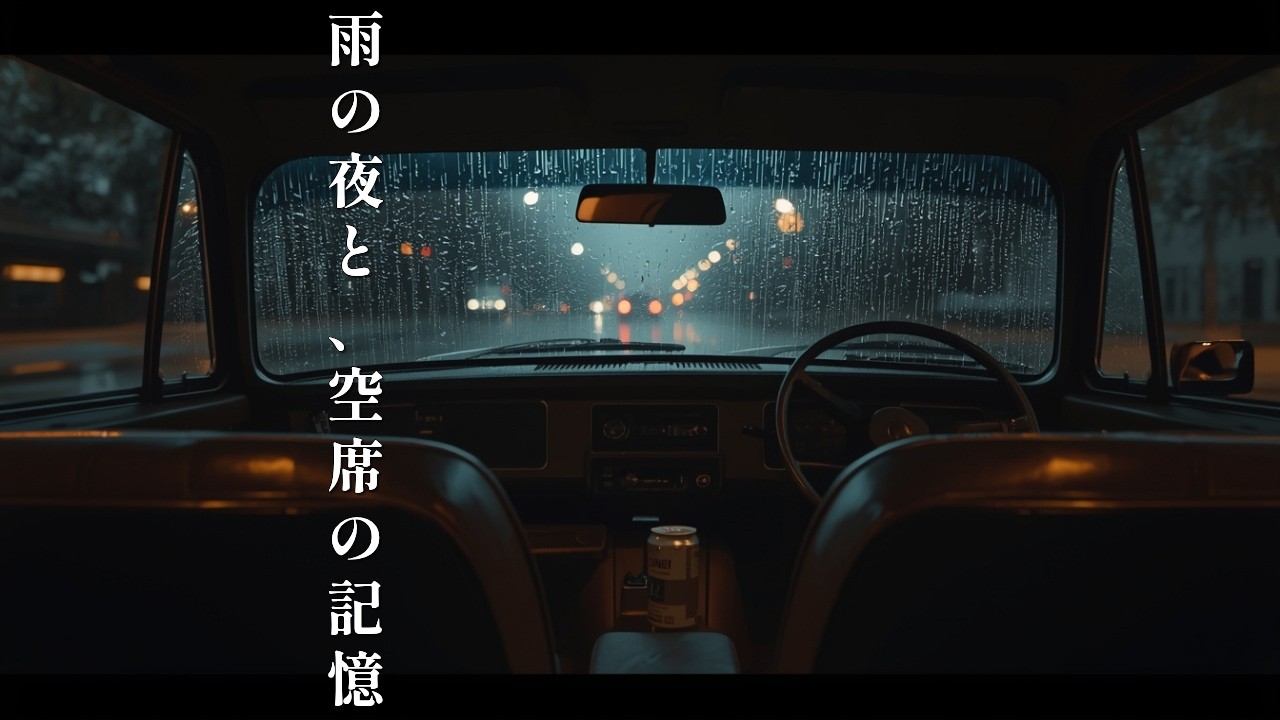 雨降る夜の海辺まで。空っぽの助手席と、冷えた缶コーヒーが教えてくれたこと。【男性朗読 / 睡眠導入】