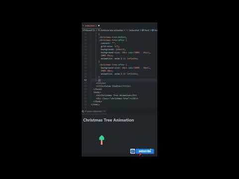 Christmas Tree Animation using html and css #shorts
