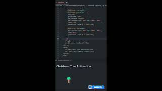 Christmas Tree Animation using html and css #shorts