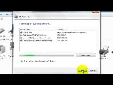 Windows 7 Install of Lexmark Network Printer YouTube - YouTube