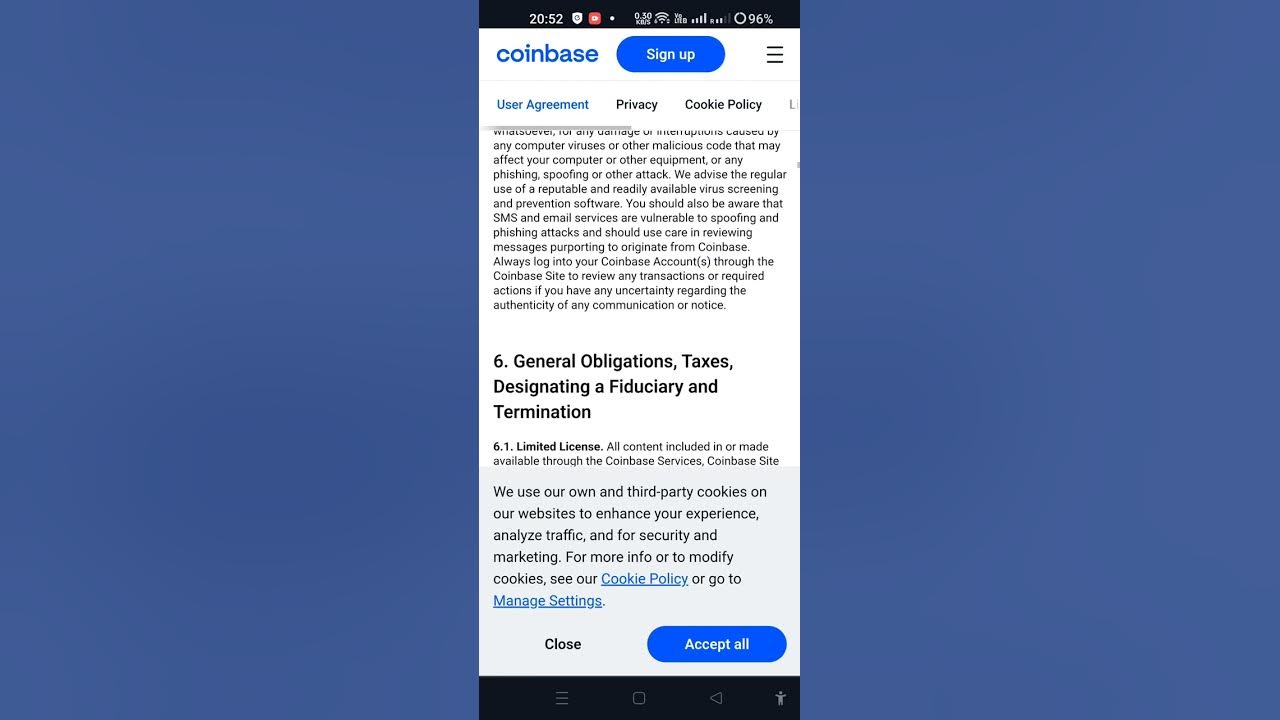 Coinbase User Agreement - Updated: Nov 8 2023 #cryptonews #coinbase #