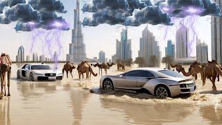 Dubai Yapay Yağmur Ayarını Nasıl Fazla Kaçırdı Develer Suda Sürüklendi Lüks Araçlar Botla Taşındı