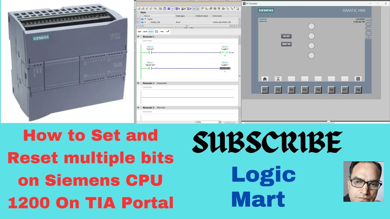 How to Set and Reset multiple bits on Siemens TIA Portal - YouTube