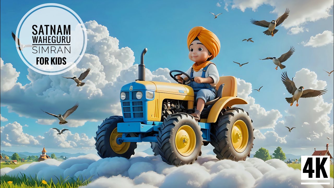 Satnam Waheguru (ਸਤਨਾਮ ਵਾਹਿਗੁਰੂ) Simran | Calm & Peaceful Gurbani Jaap for Babies, Kids & Toddlers