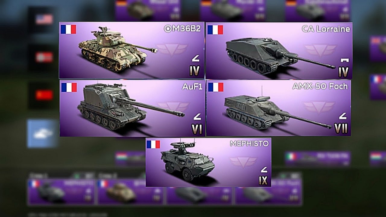 All Rare French Tank Destroyers in War Thunder Mobile