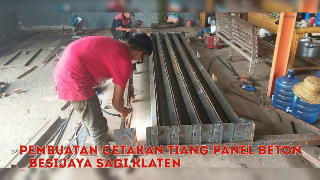 PEMBUATAN CETAKAN TIANG PANEL BETON _ BESIJAYA SAGI, KLATEN YouTube