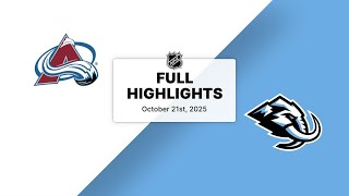 Nhl Highlights Avalanche Vs. Mammoth October 21, 2025