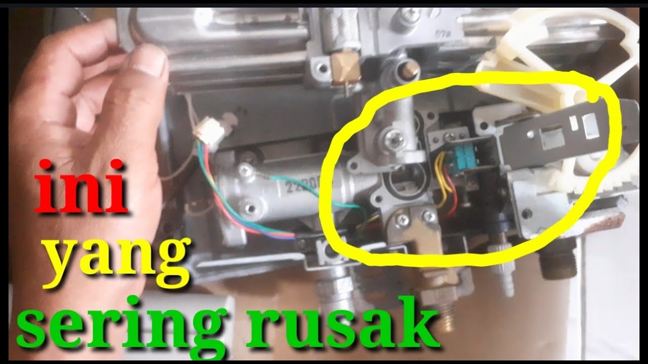 Proses menyusun komponen water heater gas paloma api tidak mau nyala