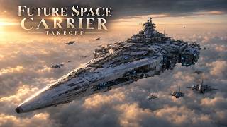 Future Space Carrier Colossal Starship Cinematic Sci-Fi