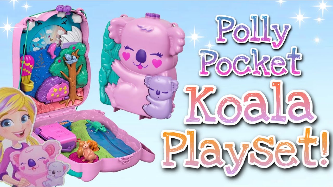 New Polly Pocket Koala Purse Adventure Playset Australia Down