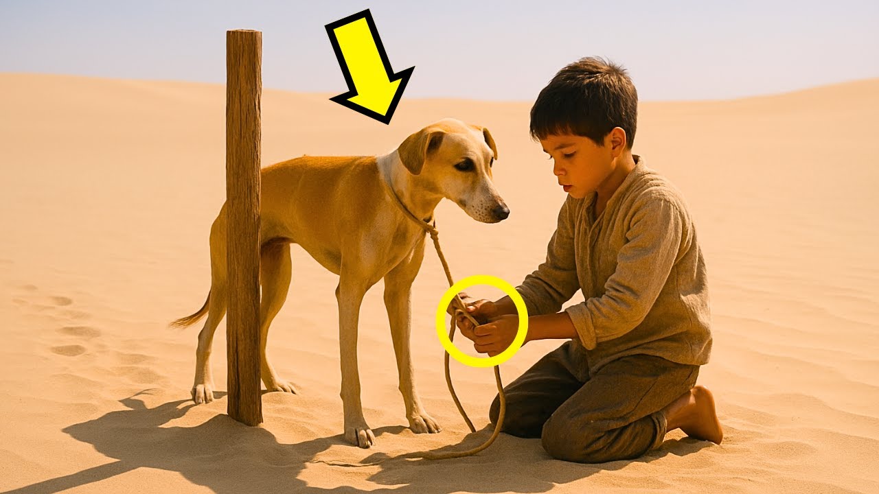 NIÑO ENCUENTRA PERRO ATRAPADO EN MEDIO DEL DESIERTO, PERO AL DESCUBRIR EL MOTIVO…