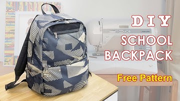 🎧 ASMR - DIY School Backpack #5 - Free PDF Pattern - Large Backpack Tutorial