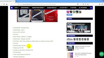 Samsung Clone Note 8 Flash File  MT6580 Hang Logo & Dead Recovery Firmware File