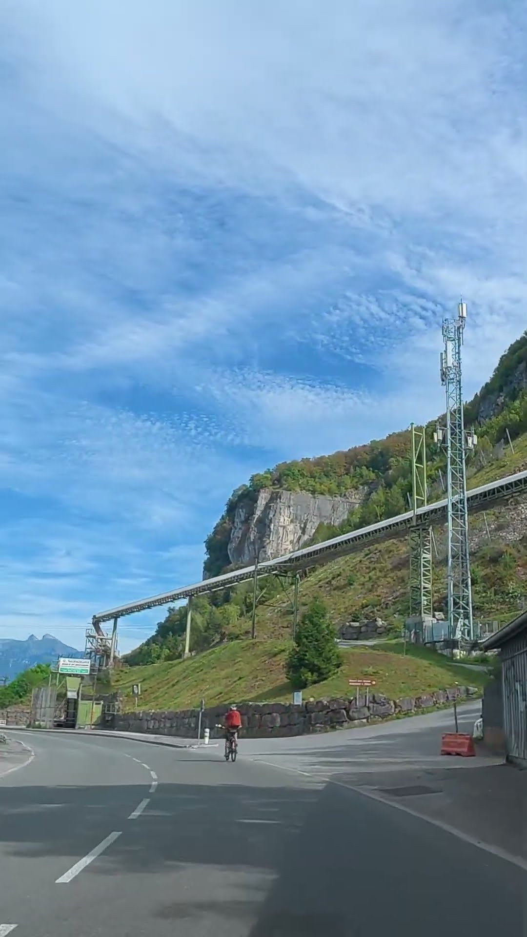 Alps ahead, Lake Geneva below 🏔️ the most peaceful road you'll drive #LakeGeneva #Alps #4K