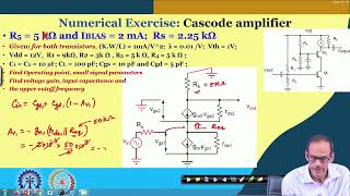 Multi-Transistor Amplifiers: Cascode Amplifier (Contd.) - Numerical Examples (Part C) #swayamprabha