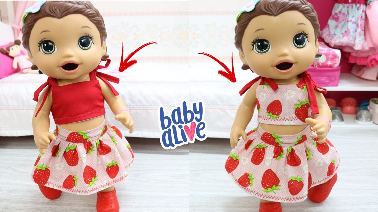 Lindo vestido para BABY ALIVE e outras bonecas- Diy - Risoleta 