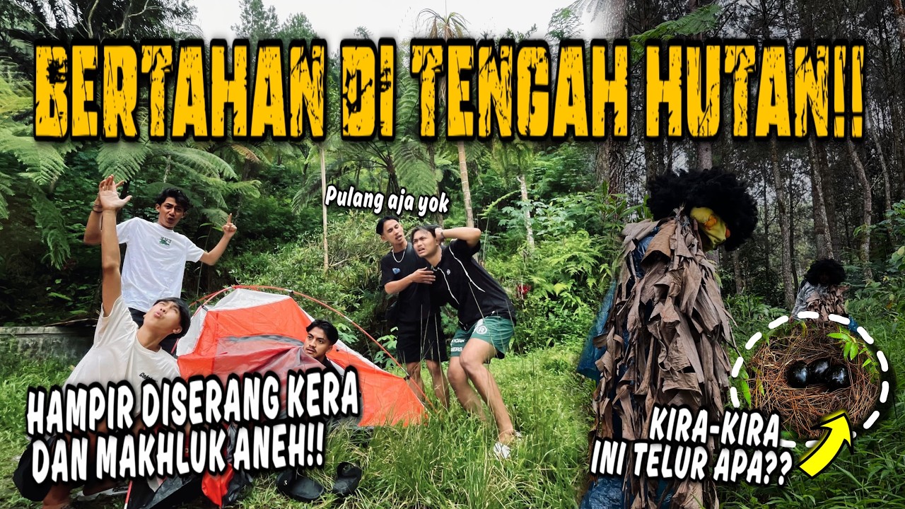 MENCOBA BERTAHAN HIDUP DI TENGAH HUTAN !! Sampai Bertemu Makhluk Penghuni Hutan Pinus.
