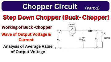 CHOPPER | Chopper Circuits | Step- Down Chopper | Buck Chopper | Working of Step Down Chopper