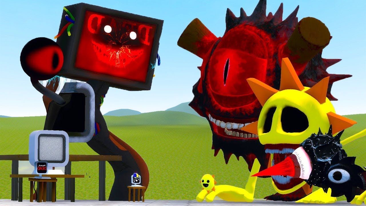 NEW ALL PHASES OF MR SUN SPRUNKI VS ALL PHASES OF MR FUN COMPUTER ...
