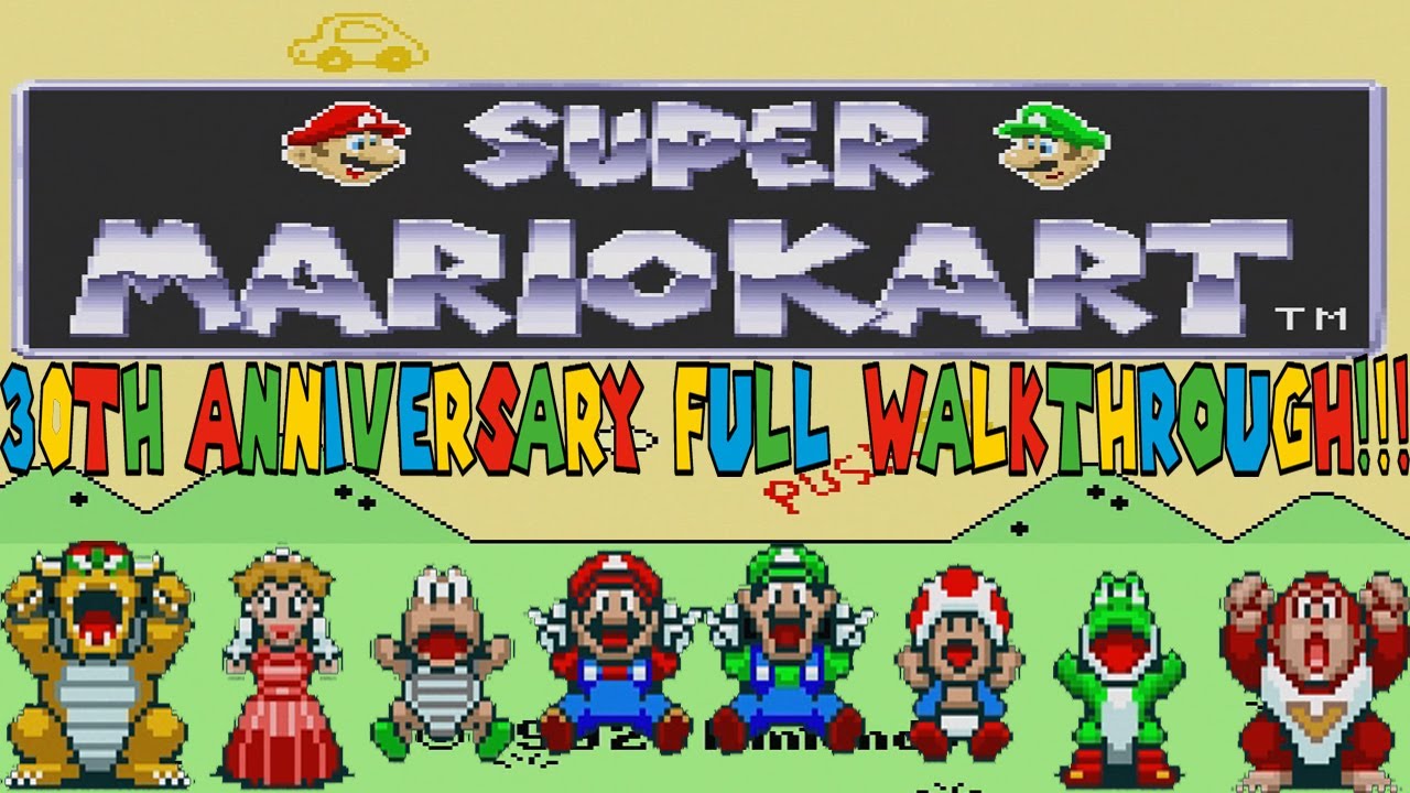 Super Mario Kart Full Game Walkthrough 100% (All Grand Prix Cups)