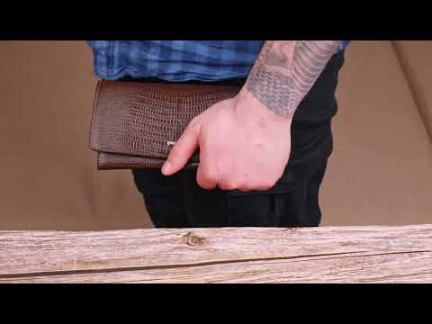 Гаманець жіночий класичний з натуральної шкіри CANPELLINI 21607 Коричневий, видео 1