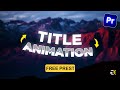 Animation de texte dans adobe premiere pro 2024  free preset