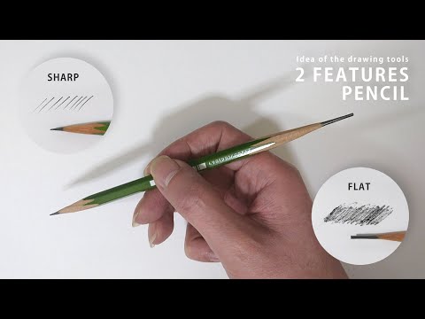 How to sharpen a pencil and draw a eye  Two features in one pencil 