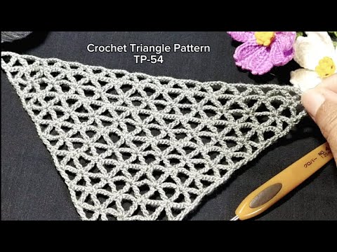 Easy Crochet Triangle Pattern For Beginners TP-54 |Tutorial step by ...