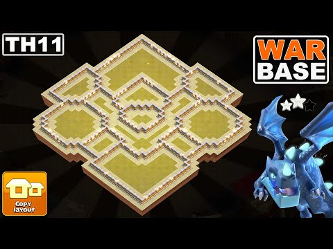 Best Coc Th11 War Base 2025 – Anti 3-star Design!