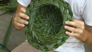 How to make a Coconut Palm Leaf Hat - Part 2 of 2!