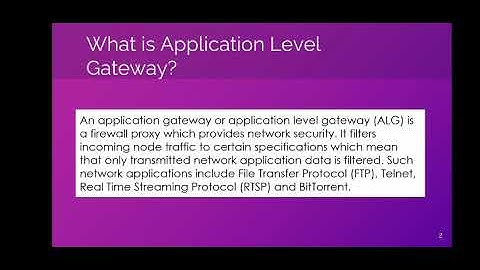 APPLICATION LEVEL GATEWAY - GOZON