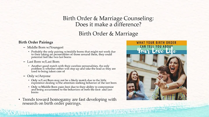 Presentation Birth Order & Marriage Counseling, Ve...