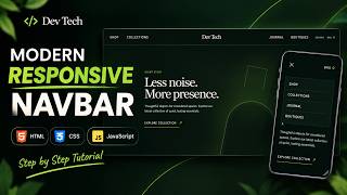 How to Create a Modern Responsive Navbar | HTML CSS & JavaScript