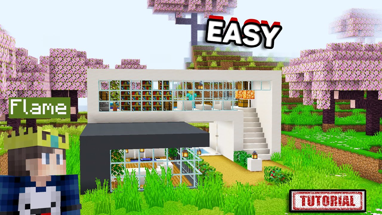 Minecraft Bulid Video Minecraft how to bulid a beautiful modern house. - YouTube