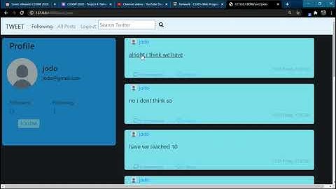 CS50W -- PROJECT4(NETWORK ) 2020