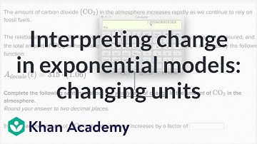 Interpretatie van verandering in exponentiële modellen: eenheden veranderen | Wiskunde middelbare...